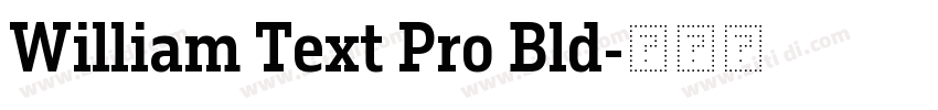 William Text Pro Bld字体转换